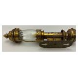 EST. $150.00 -$275.00 CER Railway Marked Brass Railway Carriage Lamp Candle Lantern With Candle 13 1/2'