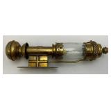 EST. $150.00 -$275.00 CER Railway Marked Brass Railway Carriage Lamp Candle Lantern With Candle 13 1/2'