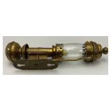 EST. $150.00 -$275.00 CER Railway Marked Brass Railway Carriage Lamp Candle Lantern With Candle 13 1/2'