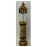 EST. $150.00 -$275.00 CER Railway Marked Brass Railway Carriage Lamp Candle Lantern With Candle 13 1/2'