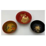 Antique Japanese Lacquerware Bowls And more