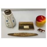 Misc. Vintage Items Including 9' Honing Stone, Hazel Atlas And more