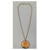 2' 1976 Minnesota Bicentennial Necklace (Has Patina On Back)