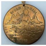 2' 1976 Minnesota Bicentennial Necklace (Has Patina On Back)
