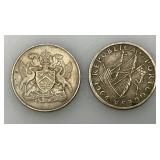 Vintage Collectible Foreign Coins And Medallions Including 1920's Square Bronze Straits Settlements 1 Cent And more