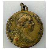 1925 Ancient Medal Of Pope Puis XI Holy Year Pendant 3/4'