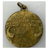 1925 Ancient Medal Of Pope Puis XI Holy Year Pendant 3/4'