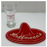 Vintage RARE Wisconsin Collectibles Including WALTER'S Beer Glass And Hoffmen's Steak House Jacket Patch 7' x 9 1/2'