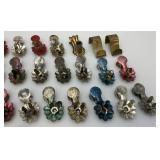 Large Group Of Antique Metal Christmas Tree Candle Holders