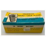 Vintage CHADWICK Pocket Siren Alarm For Personal Protection Fits Pocket Or Purse In Original Box (Works)