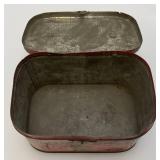 Vintage Central Union Cut Plug Tobacco Lunch Pail Style Tin 4 1/4' x 4 1/2' x 7'