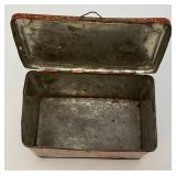 Vintage Central Union Cut Plug Tobacco Lunch Pail Style Tin 4 1/2' x 5 1/4' x 7 1/2'