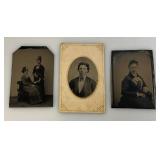 Antique Misc. Tintypes 2 1/2' x 4' is the largest
