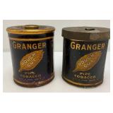 1940's Granger Rough Cut Pipe Tobacco Tins