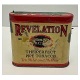 Vintage Philip Morris Revelation Smoking Mixture Pipe Tobacco Tin 1' x 3' x 3 1/2'