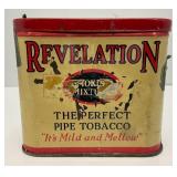 Vintage Philip Morris Revelation Smoking Mixture Pipe Tobacco Tin 1' x 3' x 3 1/2'