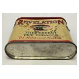 Vintage Philip Morris Revelation Smoking Mixture Pipe Tobacco Tin 1' x 3' x 3 1/2'
