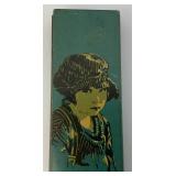 1920's Jackie Coogan Tin Lithographed Antique Pencil Box Charlie Chaplin The Kid 1' x 2' x 7 3/4'