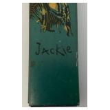 1920's Jackie Coogan Tin Lithographed Antique Pencil Box Charlie Chaplin The Kid 1' x 2' x 7 3/4'