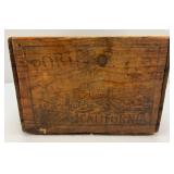 Very Old PORTER BRO'S California Wooden Orange Crate With Train Décor 8 3/4' x 12' x 15'