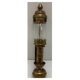 EST. $150.00 -$275.00 CER Railway Marked Brass Railway Carriage Lamp Candle Lantern With Candle 13 1/2'