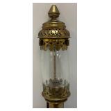 EST. $150.00 -$275.00 CER Railway Marked Brass Railway Carriage Lamp Candle Lantern With Candle 13 1/2'