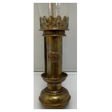 EST. $150.00 -$275.00 CER Railway Marked Brass Railway Carriage Lamp Candle Lantern With Candle 13 1/2'