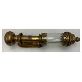 EST. $150.00 -$275.00 CER Railway Marked Brass Railway Carriage Lamp Candle Lantern With Candle 13 1/2'