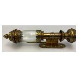 EST. $150.00 -$275.00 CER Railway Marked Brass Railway Carriage Lamp Candle Lantern With Candle 13 1/2'