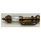 EST. $150.00 -$275.00 CER Railway Marked Brass Railway Carriage Lamp Candle Lantern With Candle 13 1/2'
