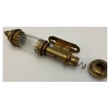 EST. $150.00 -$275.00 CER Railway Marked Brass Railway Carriage Lamp Candle Lantern With Candle 13 1/2'