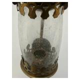 EST. $150.00 -$275.00 CER Railway Marked Brass Railway Carriage Lamp Candle Lantern With Candle 13 1/2'