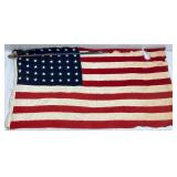 Vintage 48 Star Flag 32' x 56' Rips And Tears Present