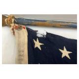 Vintage 48 Star Flag 32' x 56' Rips And Tears Present