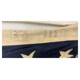 Vintage 48 Star Flag 32' x 56' Rips And Tears Present