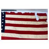 Vintage 48 Star Flag 32' x 56' Rips And Tears Present