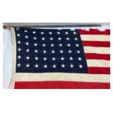 Vintage 48 Star Flag 32' x 56' Rips And Tears Present