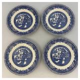 Vintage Churchill China England Blue Willow Dinnerware