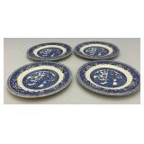 Vintage Churchill China England Blue Willow Dinnerware