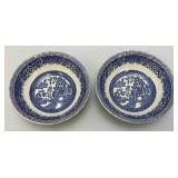 Vintage Churchill China England Blue Willow Dinnerware
