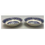 Vintage Churchill China England Blue Willow Dinnerware