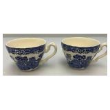 Vintage Churchill China England Blue Willow Dinnerware