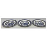 Vintage Churchill China England Blue Willow Dinnerware