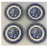 Vintage Churchill China England Blue Willow Dinnerware