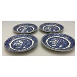 Vintage Churchill China England Blue Willow Dinnerware