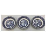 Vintage Churchill China England Blue Willow Dinnerware