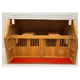 Large Handmade Wood Barn With Misc. Vintage Toy Horses 21' x 21' x 29'