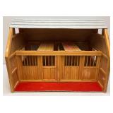 Large Handmade Wood Barn With Misc. Vintage Toy Horses 21' x 21' x 29'