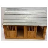 Large Handmade Wood Barn With Misc. Vintage Toy Horses 21' x 21' x 29'