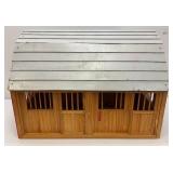 Large Handmade Wood Barn With Misc. Vintage Toy Horses 21' x 21' x 29'